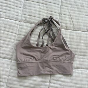 lululemon athletica Strappy Back Sports Bra - Taupe/lilac